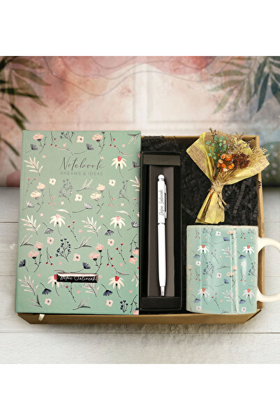 GAGGA GIFT Kişiye Özel Desenli Defter & Kişiye Özel Toucpen Kalem & Baskılı K...