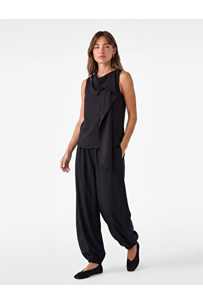 Koton Belt-Tied Elastic Side Pocket Balloon Trousers