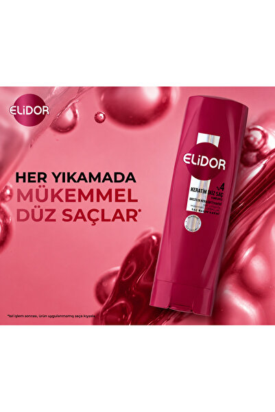 Elidor Keratin Düz Saç Bakım Kremi %4 Keratin Kompleksi 350 ml