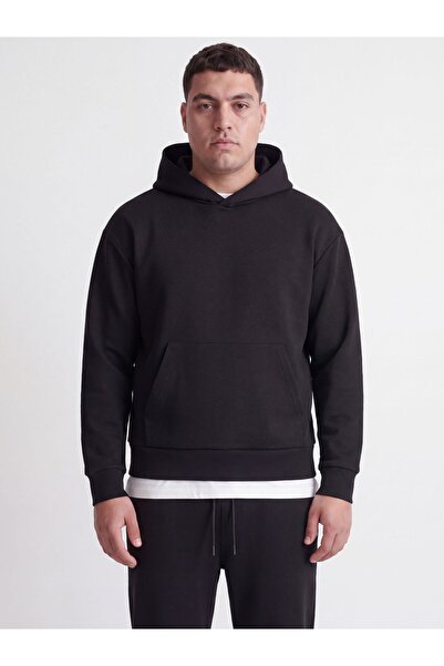 Jack & Jones Plus Kapuzenpullover Plus Size Einfarbig Kapuzenpullover