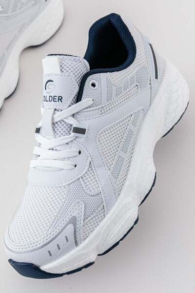 Golder Γυναικεία καθημερινά λευκά αθλητικά παπούτσια Laci με κορδόνια και σφή...