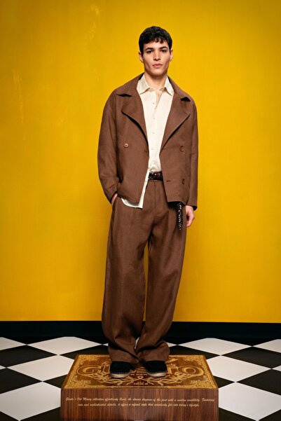 Hiccup GIEST Linen Jacket Vest with Button Collar