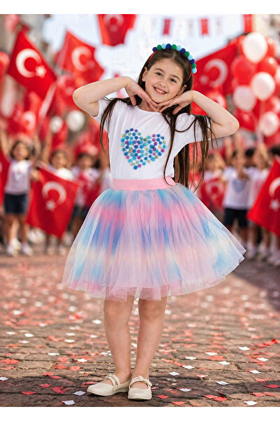 HER ŞEY NOTA www.herseynota.com Κοριτσίστικο μπλουζάκι με σχέδιο καρδιάς και ...
