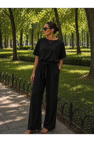 Get Crazy Γυναικείο κοντομάνικο παντελόνι με λαιμόκοψη και σετ μπλούζας