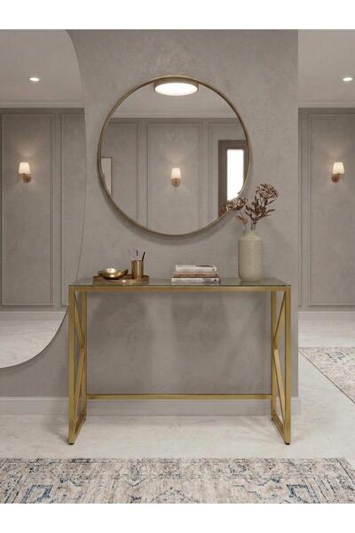 Saule Grace Gold Lüks Dresuar - 4mm Füme Temperli Camlı - 100x80x30 cm