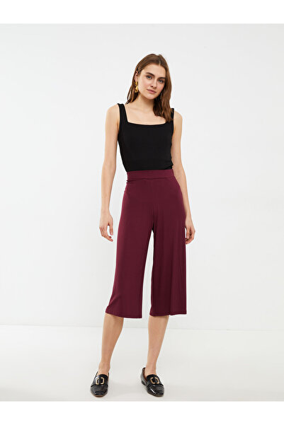 LC Waikiki Women's Elasticated Waist Plain Capri