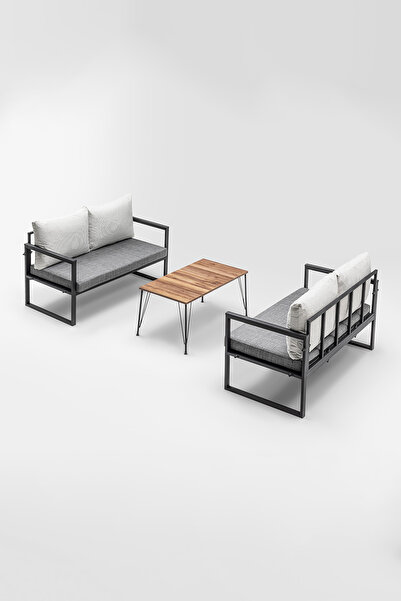 Gaga Mobilya Bahçe Mobilyası Bahçe Takımı Balkon Oturma Grubu Kanepe Koltuk T...