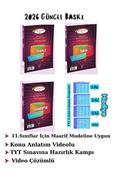Karekök Yayınları Karekök 11.Sınıf Maarif Modeline Uygun Türkçe-Tarih-Coğrafy...