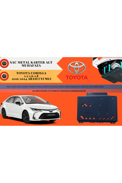 Ct TOYOTA COROLLA HYBRID KARTER ALT MUHAFAZA SAC METAL KORUMA 1,5/1,6/1,8 201...