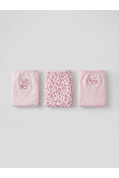 LC Waikiki Chiloți de fete cu imprimeu Barbie, pachet de 3