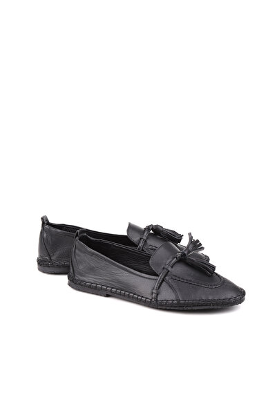 stato Loafer de damă din piele naturală Zurich, cu detaliu ciucuri, pantofi u...