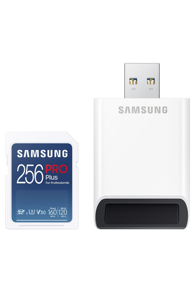 Samsung Card de memorie PRO Plus + Cititor de carduri de dimensiune completă ...