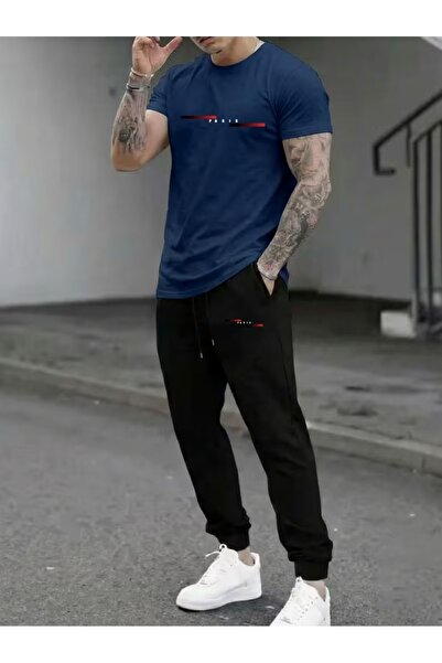 PAVRO Unisex Oversize Σετ Φόρμας με Μικτό Σχέδιο και Στάμπα, Άνετο Σετ Φόρμας...