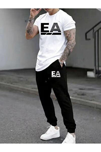 PAVRO Unisex Oversize Σετ Φόρμας με Μικτό Σχέδιο και Στάμπα, Άνετο Σετ Φόρμας...