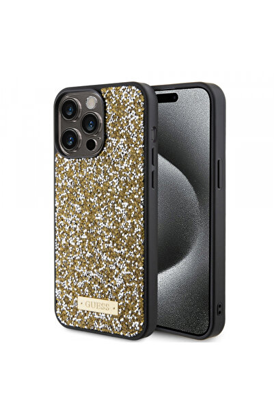 Stef's Cat Θήκη για Apple iPhone 15 Pro, Guess, Μεταλλικό Λογότυπο με Στρας, ...