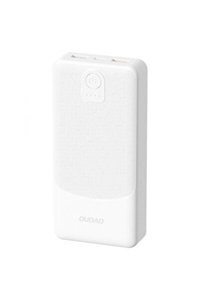 DUDAO Baterie Externa K10Pro, 20000mAh, 12W, 2 x USB-A, Alba