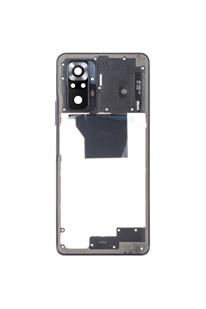 Aftermarket Μεσαίο Περίβλημα - Γυαλί Πίσω Κάμερας Xiaomi Redmi Note 10 Pro, Γκρι