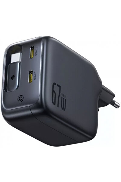 Stef's Cat EnerCore CJ11 Καλώδιο Φόρτισης USB-C, 67W, 3.35A, 2 x USB-C, Μαύρο...