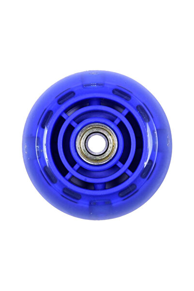 Athlopaidia ΠΙΣΩ ΤΡΟΧΟΣ LED ΜΕ ΡΟΥΛΕΜΑΝ 80MM, ΓΙΑ ΣΚΟΥΤΕΡ 61215 - ΜΠΛΕ
