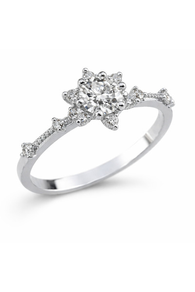 Londia Jewellery 0,65 KARAT LOTUS TEKTAŞ YÜZÜK