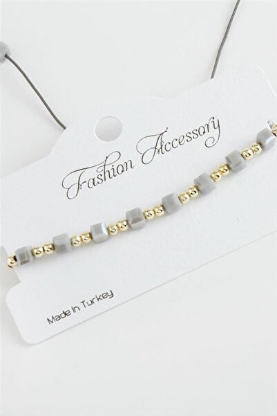 Generic Brand Cube Ball Metal Crystal Bracelet - Gray
