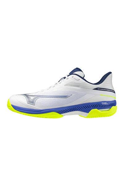 MIZUNO حذاء التنس Wave Exceed Court CC للرجال باللون الأبيض / الأزرق / الأصفر