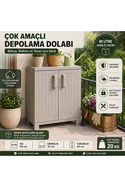 CSB STORE Balkon Bahçe Depolama Dolabı 65x37x93 cm