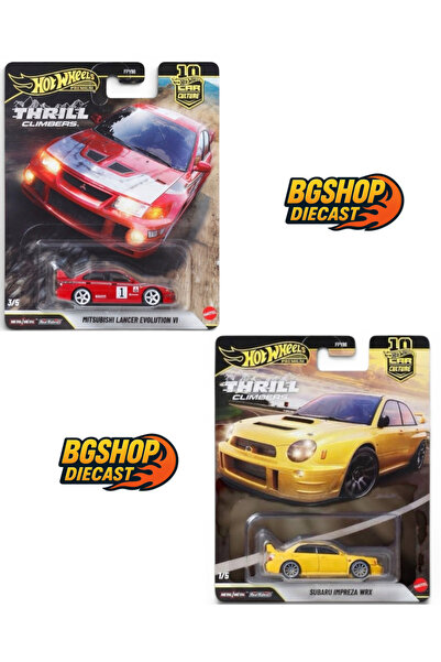 HOT WHEELS Premium Thrill Climbers - SUBARU IMPREZA - MITSUBISHI LANCER EVO V...