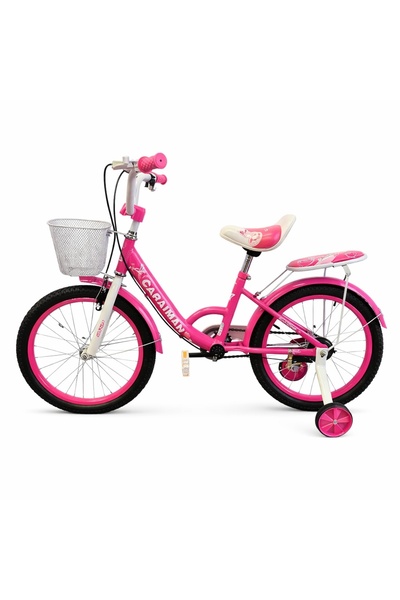 E-ANAMAG CARAIMAN 14G Ροζ Ποδήλατο, τροχοί 14 ιντσών, με καλάθι, σχάρα αποσκε...