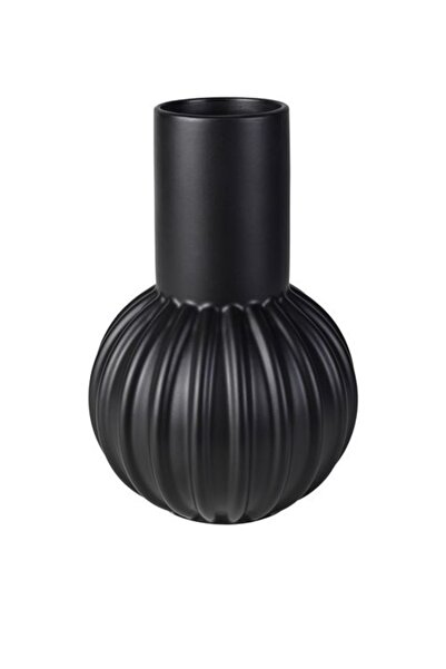 IKEA Vază ceramică Skogstundra neagră donmezco 27cm