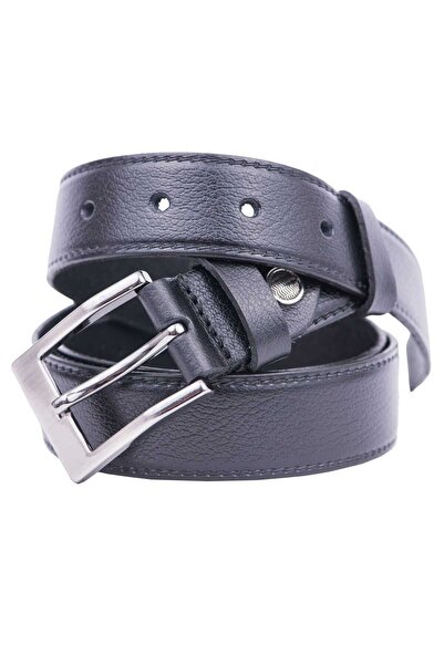 TORO NERO Curea de piele neagră pentru bărbați, subțire, Shady Classic