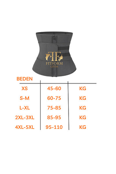 fitform giyim Terletici, Toparlayıcı Sporcu Korse, Fermuarlı & Ayarlanabilir Korse