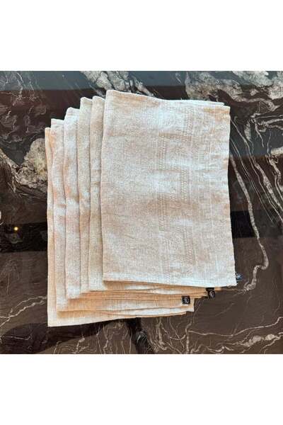 Tohfa Luxe مفارش طاولة منسوجة ومطرزة بنقش الجاكار - مجموعة من 4 قطع، 35 × 50 ...