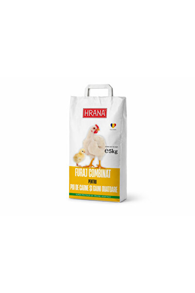Hrana Furaj Granulat pentru Pui de Găină HRANA, 5kg, Hrană Completă pentru Cr...