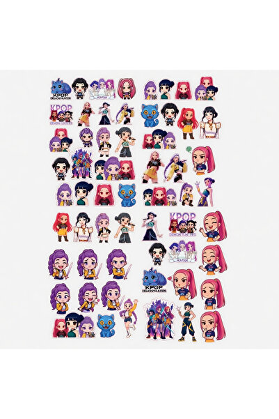 DODOMAR K Pop Huntrix Demon Hunters Sticker 33x48 cm Büyük Boy Parti Sticker ...