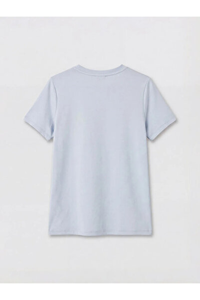 LC Waikiki Μπλε Ριχτό Γυναικείο T-Shirt