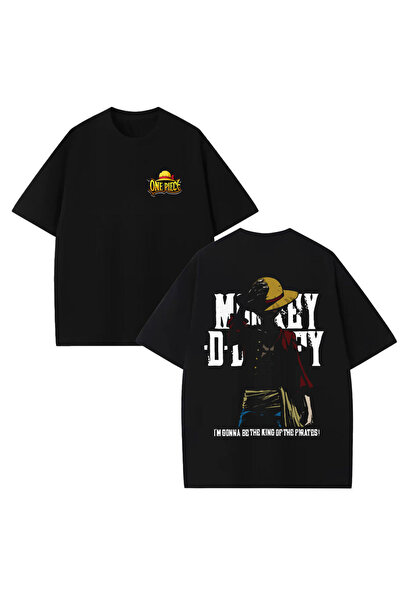 STİL-X One Piece Anime Printed Unisex 100% Cotton Oversize T-Shirt