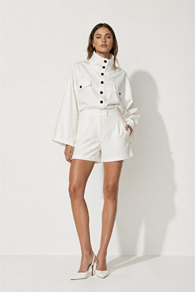 Stone rain white ceket