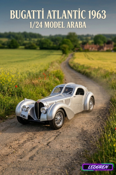 Bugatti Atlantic 1963 Araba 1/24 Diecast Koleksiyon Maket Model Araba
