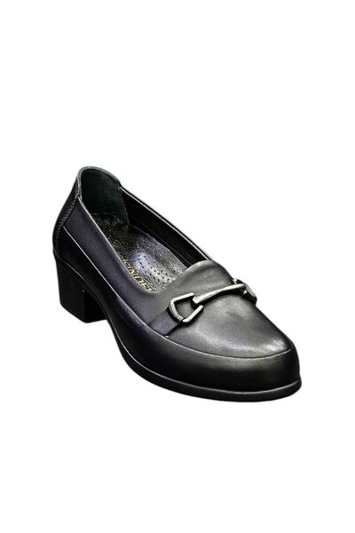 İYİSİNDEN SHOES أحذية نسائية من الجلد الطبيعي بكعب قصير، أحذية أنيقة مريحة لل...
