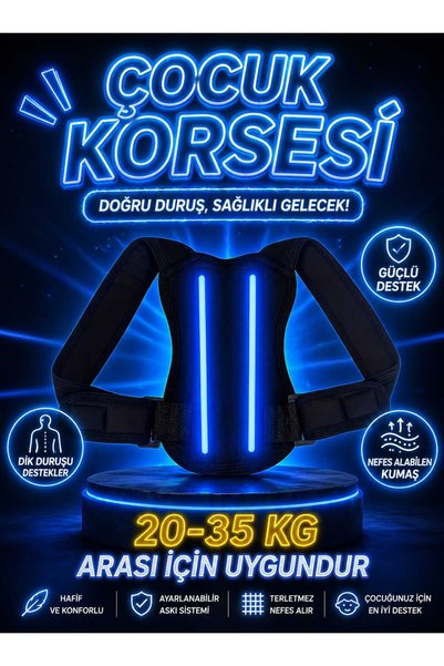 UYDEE Çocuk Dik Duruş Korsesi Kamburluk Önleyici Omuz Sırt Destekleyici Postür Düzeltici Ortopedik Korse Çocuk Duruş Düzeltici Erkek Kız Çocuk Dik Duruş Korsesi