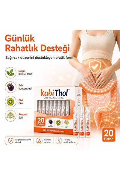 KABİTHOL Easy Drink Bağırsak Konforu Flakon | Magnezyum, Kuru Erik Konsantres...