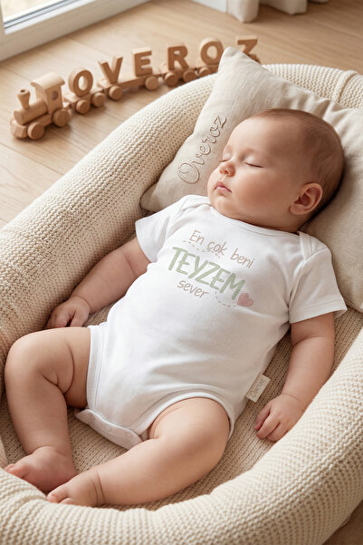 Overoz Auntie Written Baby Bodysuit for Boys and Girls, White Short Sleeve Bo...