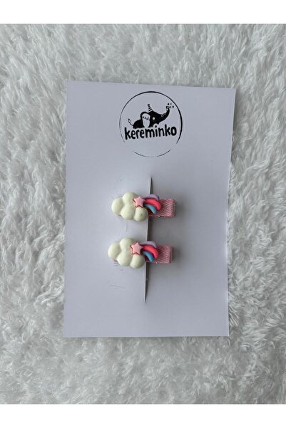 Kereminko Bebek Baby Girl & Child Colorful Rainbow Hair Clip Set