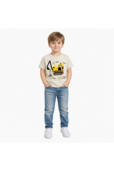 Yale Kids تي شيرت للأولاد من عمر 1-4 سنوات مصنوع من القطن بنسبة 95%