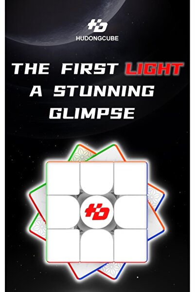 Fanxin HuDong Light Ultra MagLev UV 3x3 Speed Cube – Ball Core Profesyonel Hız Küpü