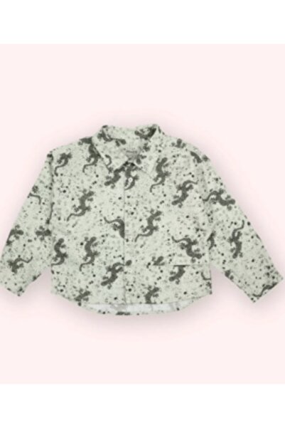 Panço Baby Boy Galacti̇c Zoo Shirt Gkpn0011 Green