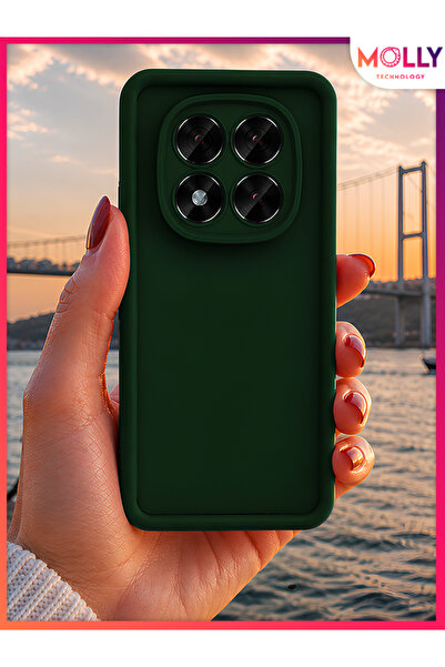 Molly REDMİ NOTE 15 PRO 5G İçin Çam Yeşili Kenarları Kalın Pan Silikon Kılıf