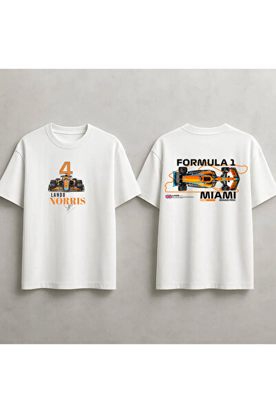 STİL-X Lando Norris Formula 1 Printed Unisex 100% Cotton Oversize T-Shirt