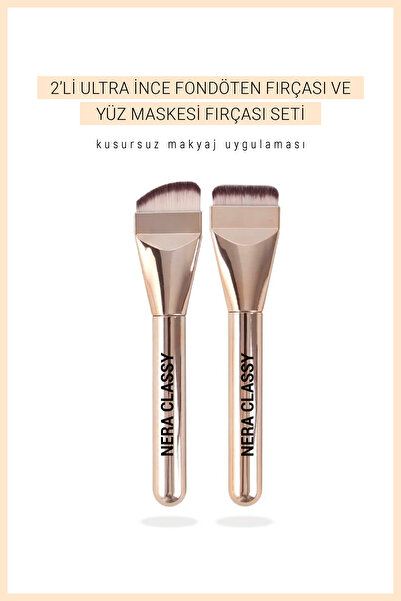 GXMPRO 2'li Fondöten Fırçası ve Yüz Maskesi Fırçası Seti